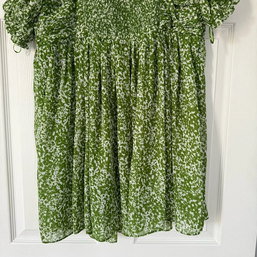 Abercrombie & Fitch Green Patterned Mini Dress - Picture 11 of 13